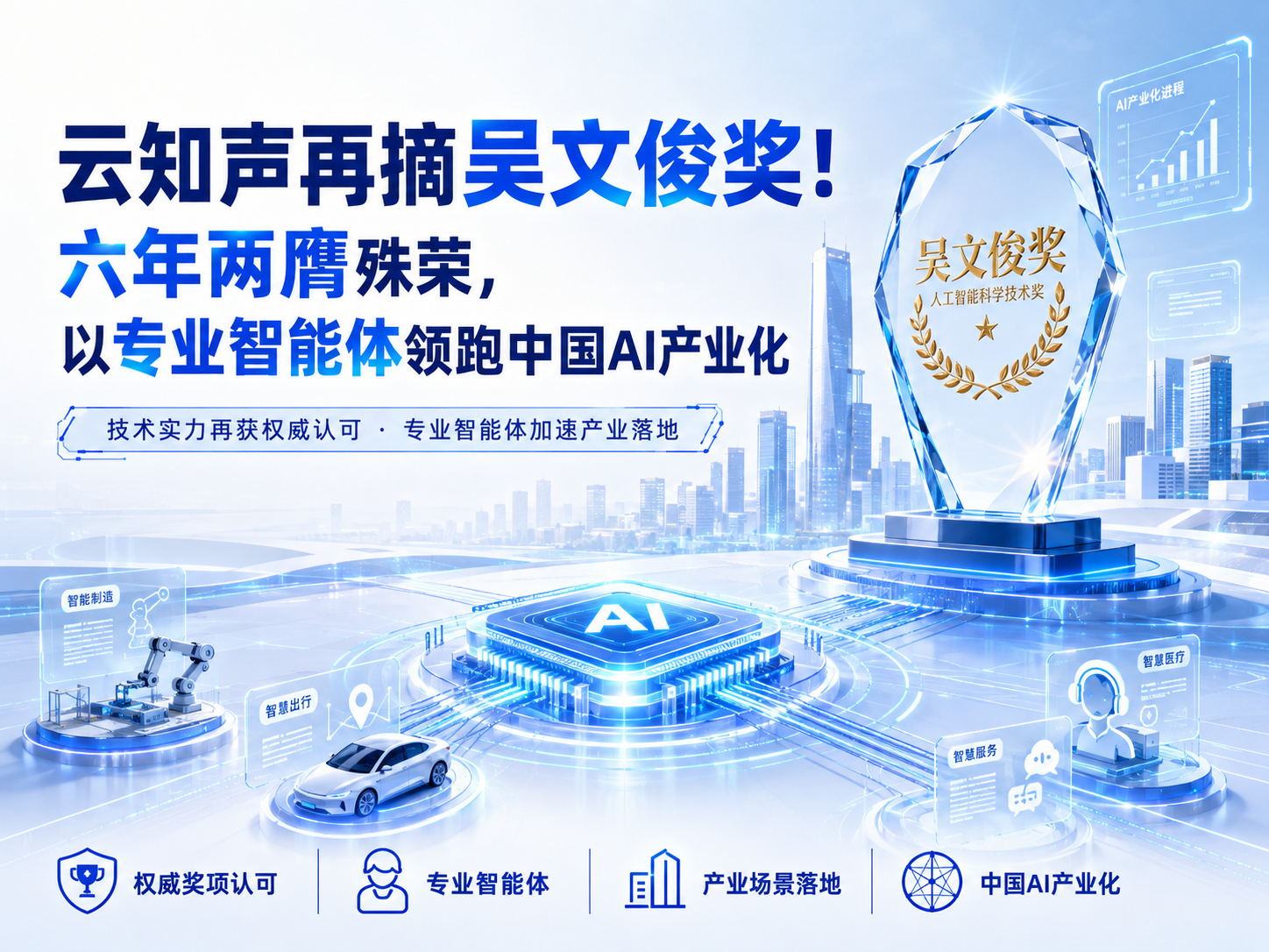 Unisound Wins the Wu Wenjun Award Again! Two Top Honours in Six Years, Leading China’s AI Industrialization with Specialized Agents